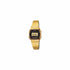 Casio LA-670WEGA-1EF Vintage Mini Digital Watch - Black Dial, Gold Stainless Steel Bracelet