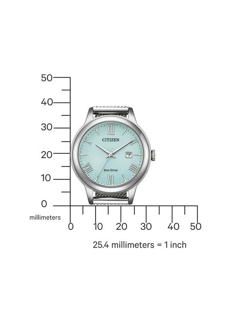 CITIZENCitizen EW2621 - 75M Eco - Drive Women's Watch - Light Blue Dial, Milanese BraceletWATCHESEcecile