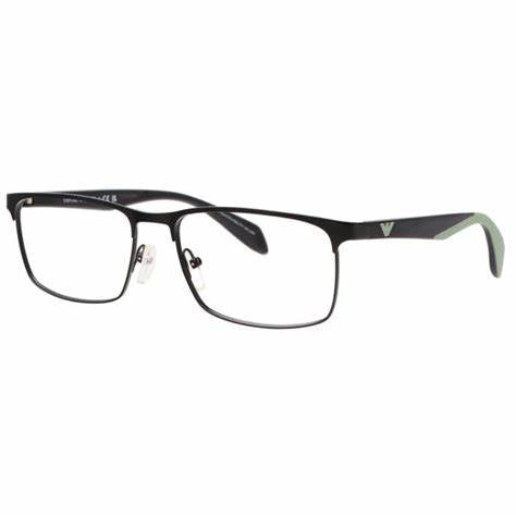 Emporio Armani EA1149 3001 56 Occhiali da vista da uomo - Montatura nera opaca, lenti chiare