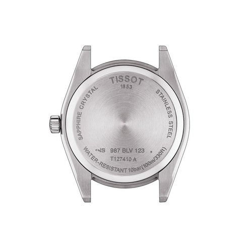 TISSOTTissot Gentleman T127.410.11.041.00 Men's 40mm Quartz Watch – Blue Dial, Stainless Steel Bracelet, Date DisplayWATCHESEcecile