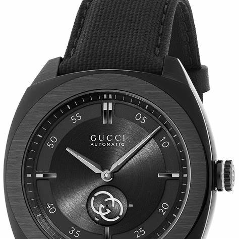 Gucci Interlocking YA142330 Men's Watch – Black Dial, Black Rubber Strap