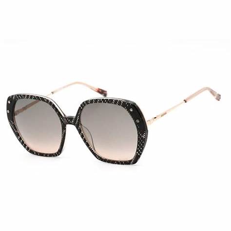 Missoni MIS 0025/S Women's Sunglasses - 56mm, Pattern Black Frame with Grey Lenses