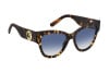 Lunettes de soleil Marc Jacobs MARC 697/S 086/08 pour femme - monture havane, verres dégradés bleu foncé