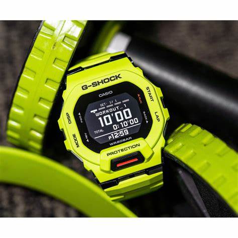 Reloj para Hombre Casio G-SHOCK GBD-200-9ER – Verde Lima, Bluetooth, Contador de Pasos