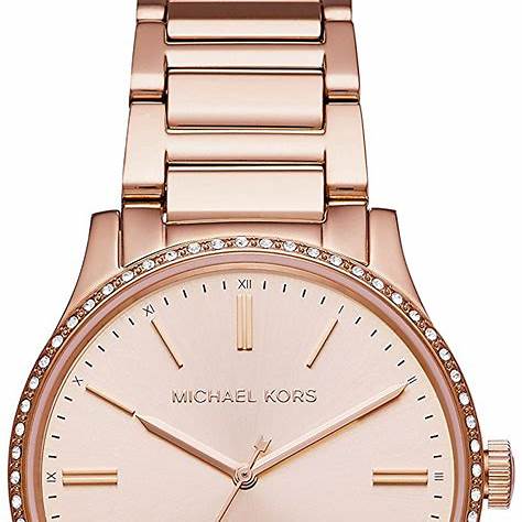 Michael Kors MK3809 Orologio da donna Bailey in acciaio inossidabile con tonalità oro rosa