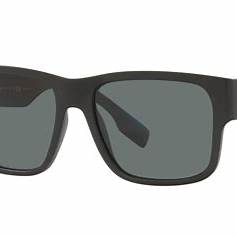 Burberry BE 4358 3464/81 57 Occhiali da sole da uomo - Montatura squadrata in acetato nero