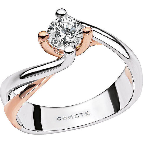 Comete Magnolia ANB1852 18K Bicolor Gold Solitär Ring - 0,15 Karat Diamant