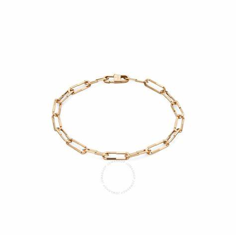 Gucci Link to Love 18K Rose Gold Chain Bracelet - Size 18cm