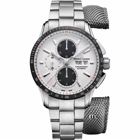 Maurice Lacroix Pontos S Chronograph PT6038-SSL2H-130-A – Silver Dial, Stainless Steel Bracelet