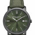 Baume & Mercier Classima MOA10766 Orologio al quarzo da uomo - Cassa in acciaio ADLC sabbiato 42 mm, quadrante verde opalino, cinturino in tessuto verde