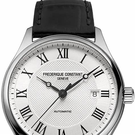 Frederique Constant Classics Index Automatic FC-303MC5B6 Men's Watch – Silver Dial, Black Leather Strap