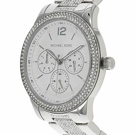 Michael Kors MK7294 Women's Tibby Silver-Tone Chronograph Watch