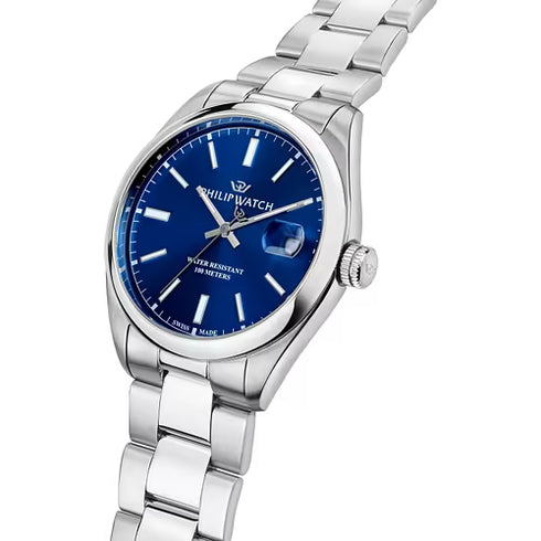 Philip Watch Caribe Urban R8253597644 Orologio da uomo - Acciaio inossidabile, quadrante blu