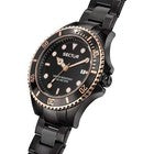 Sector 230 R3253161039 Men's Watch – Black Dial, Rose Gold Bezel, Black Steel Bracelet