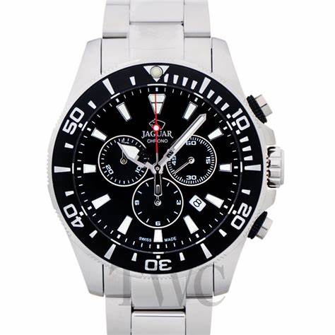 Jaguar Men's Swiss Quartz Chronograph Watch - Model J861/3, Stainless Steel Case, Black Dial, Sapphire Crystal