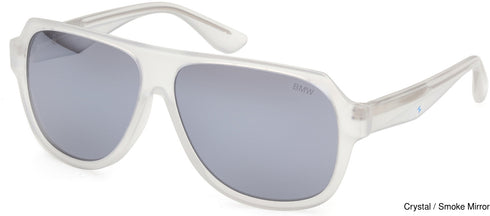 BMW BW0035 5926C Unisex Sunglasses - Crystal Frame, Smoke Mirrored Lenses