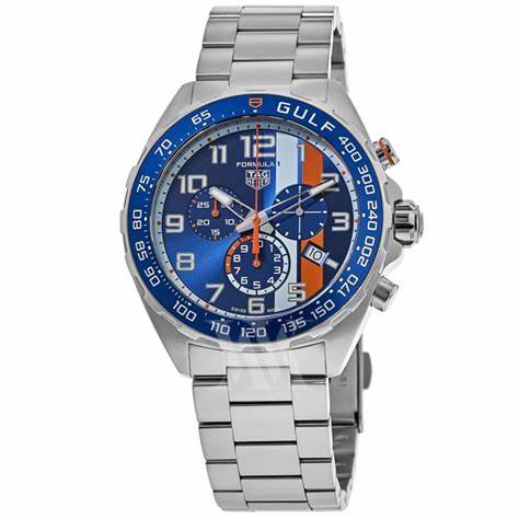 TAG Heuer Formula 1 Gulf CAZ101AT.BA0842 Men's Watch - Blue Dial, Steel Bracelet