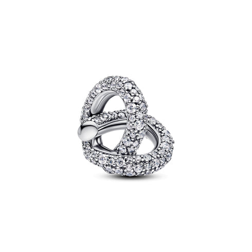 PANDORAPandora Pavé Infinity Knot Heart Charm 793771C01 - Sterling Silver, Cubic ZirconiaBIJOXEcecile