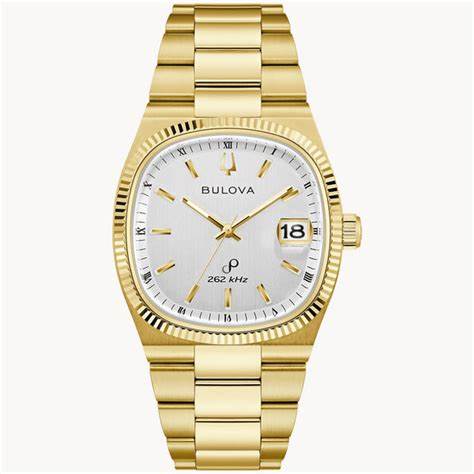 Orologio da uomo Bulova 97B223 Super Seville - Quadrante argento, bracciale in acciaio inossidabile color oro