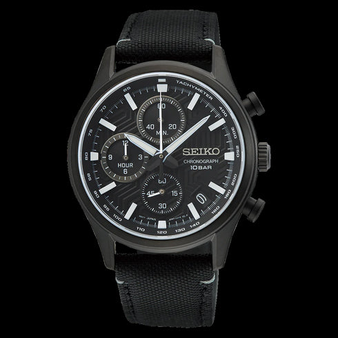 Seiko SSB421P1 Men’s Quartz Chronograph – Black Sapphire, 39.5 mm
