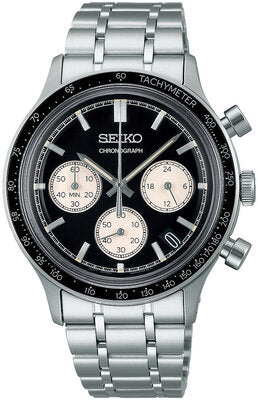 Seiko SSB479P1 Men’s 38.7 mm Black-Dial Quartz Chronograph – Stainless Steel