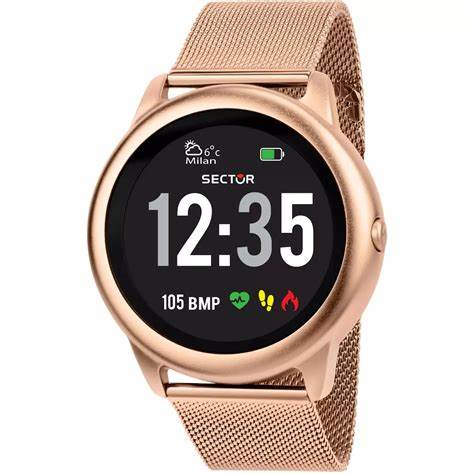 Sector S-01 Smartwatch - Cassa in lega da 45,5 mm, fitness tracker multisport, cardiofrequenzimetro