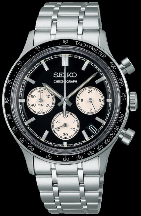 Seiko SSB479P1 Men’s 38.7 mm Black-Dial Quartz Chronograph – Stainless Steel