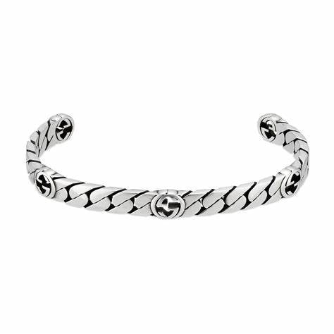 Bracciali GucciGucci Interlocking G Sterling Silver Cuff Bracelet - 6mm Band Width