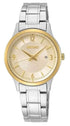 Seiko SXDH04P1 Women's Quartz Watch – Stainless Steel, Champagne Dial