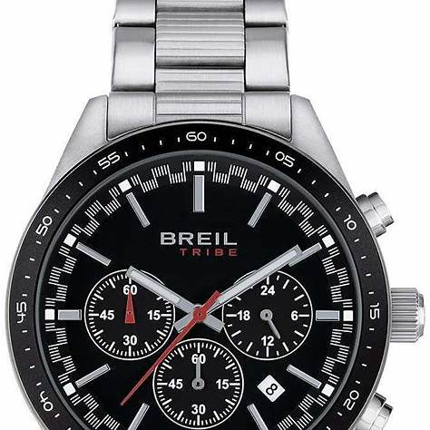 Breil Fast EW0571 Men's Chronograph Watch - Black Dial, Stainless Steel Bracelet