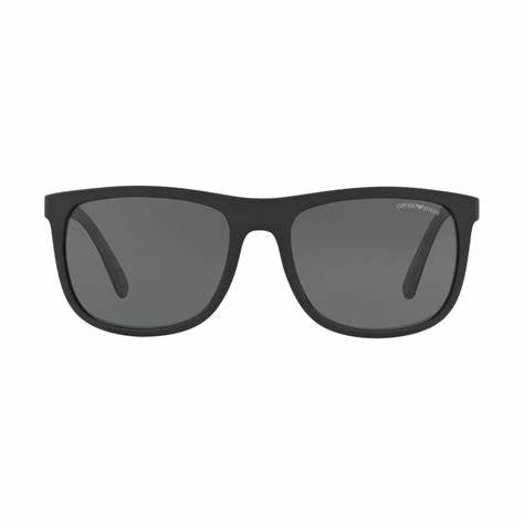 Emporio Armani EA4079 5042/87 Gafas de sol de hombre - montura negro mate, lentes grises, 57mm