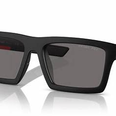 Prada Linea Rossa PS 02ZSU Men's Sunglasses – Matte Black Frame, Dark Grey Polarized Lenses