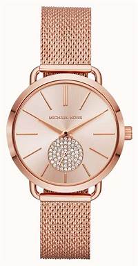 Michael Kors MK3845 Orologio Portia da donna in tonalità oro rosa con accenti di cristallo