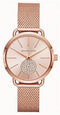 Michael Kors MK3845 Women's Portia Rose Gold-Tone Watch with Crystal Accent