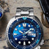 Seiko Prospex SRPK01K1 PADI Special Edition Automatik Herrenuhr - Blaues Zifferblatt, Edelstahlarmband