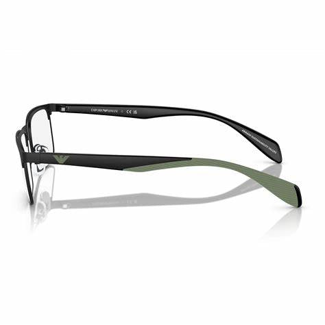 Emporio Armani EA1149 3001 56 Occhiali da vista da uomo - Montatura nera opaca, lenti chiare