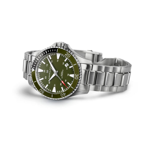 Hamilton Khaki Navy Scuba Auto 40mm Green Dial SS Watch H82375161