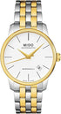 Mido Baroncelli II Orologio automatico da uomo - Acciaio inossidabile, quadrante bianco, 38mm