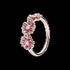 Pandora 188792C01-54 Anello Trio Margherita Rosa - Placcato oro rosa 14k con smalto e zirconi, misura 54