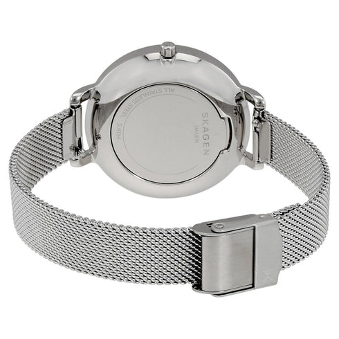Skagen Dänemark SKW2582 Hagen Damenuhr - blaues Zifferblatt, silbernes Meshband, 34mm