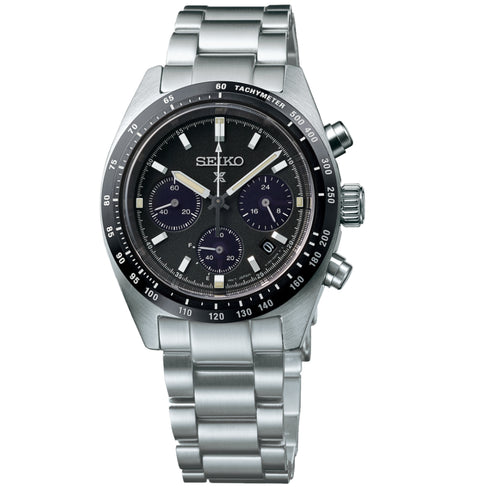 Seiko Prospex SSC819P1 Speedtimer Solar Chronograph Men's Watch - 39mm Stainless Steel, Black Dial