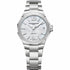 Baume & Mercier Riviera MOA10676 Orologio automatico da donna - Cassa in acciaio 33 mm, quadrante bianco madreperlato, lunetta con diamanti incastonati, bracciale in acciaio