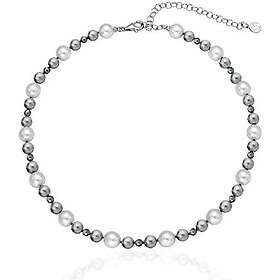 Majorica Estela Necklace 16502.21.2.000.010.1 – 925 Sterling Silver, Multicolor Pearls, Rhodium Finish, 40–45 cm