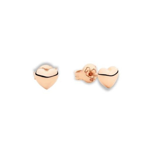 DODODoDo Heart Stud Earrings DOC5001HEART0009R – 9K Rose GoldJEWELRYEcecile