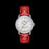Tissot Chemin des Tourelles Powermatic 80 Women's Watch T1392071611100 - 34mm, Mother-of-Pearl Dial, Red Leather Strap