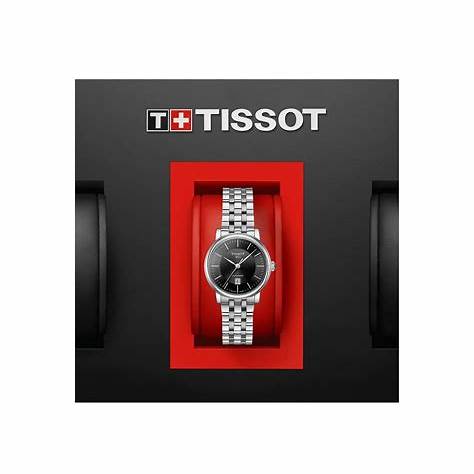 Tissot Carson Premium Automatic Lady Women's Watch - Black Dial, Stainless Steel Bracelet