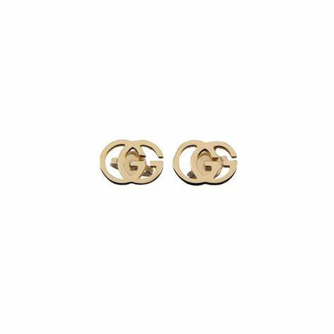 Gucci GG Running 18k Yellow Gold Stud Earrings YBD094074002