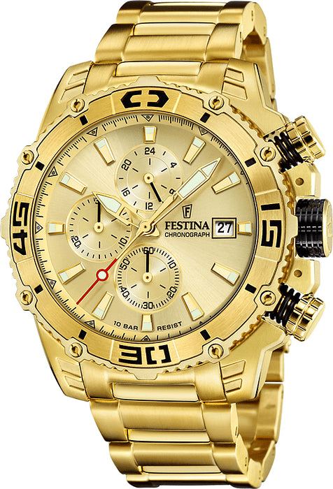 FESTINAFestina F20492/1 Men's Prestige Chronograph – Gold PVD, 48.5mm, Sapphire CrystalWATCHESEcecile