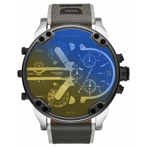 DIESELDiesel Mr. Daddy 2.0 DZ7429 Men's Chronograph Watch - 57mm Black Dial, Nylon StrapWATCHESEcecile