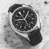 Bulova Lunar Pilot 96B251 Men's Chronograph Watch – Black Dial, Black Leather Strap